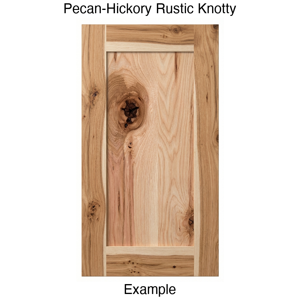 Durango Recessed Panel Cabinet Door in Pecan-Hickory Rustic Knotty