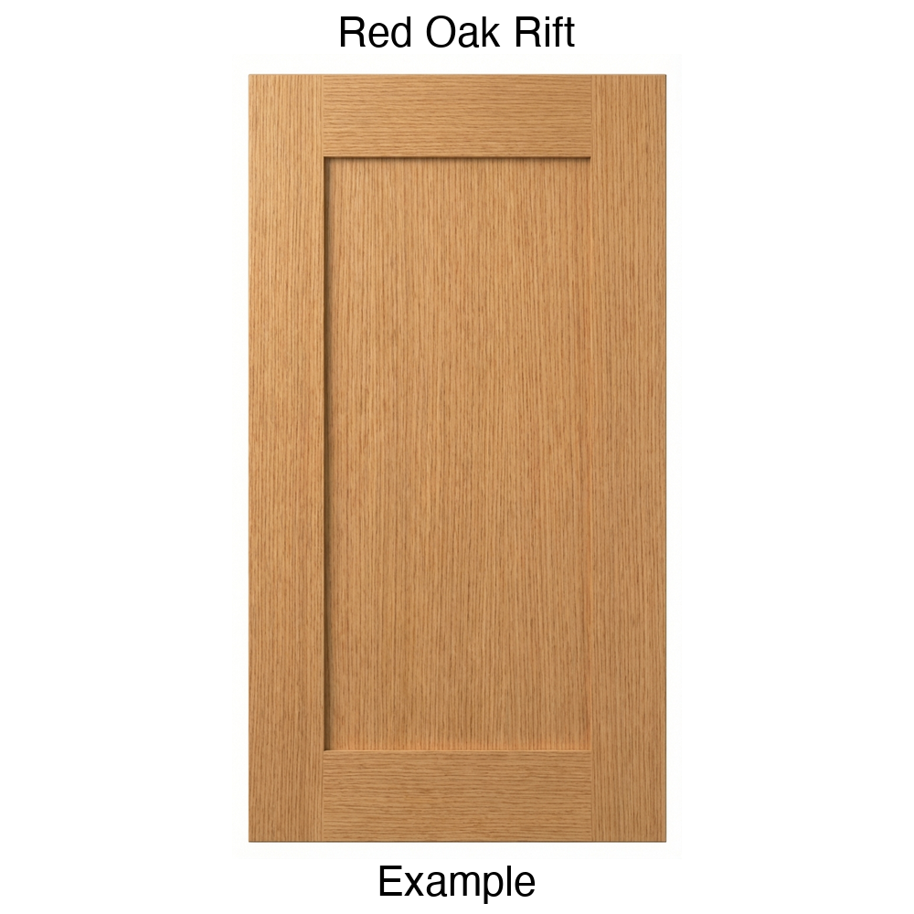 Durango Recessed Panel Cabinet Door in Red Oak Rift