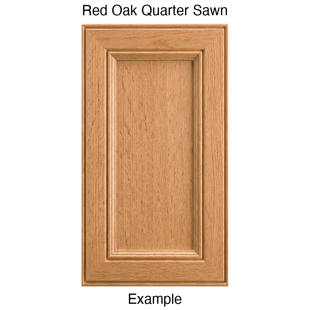 Eldridge Recessed Panel Cabinet Door in Red Oak Quarter Sawn