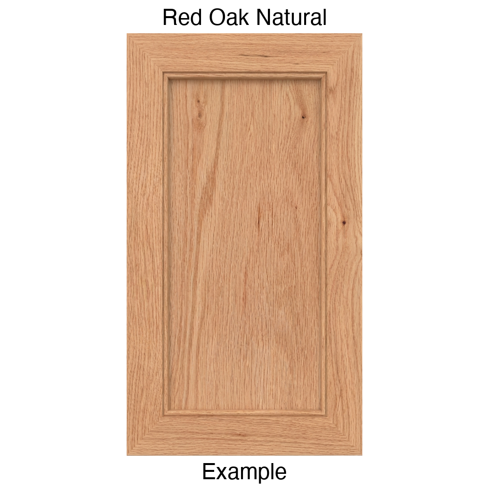 Estrella Recessed Panel Cabinet Door in Red Oak Natural