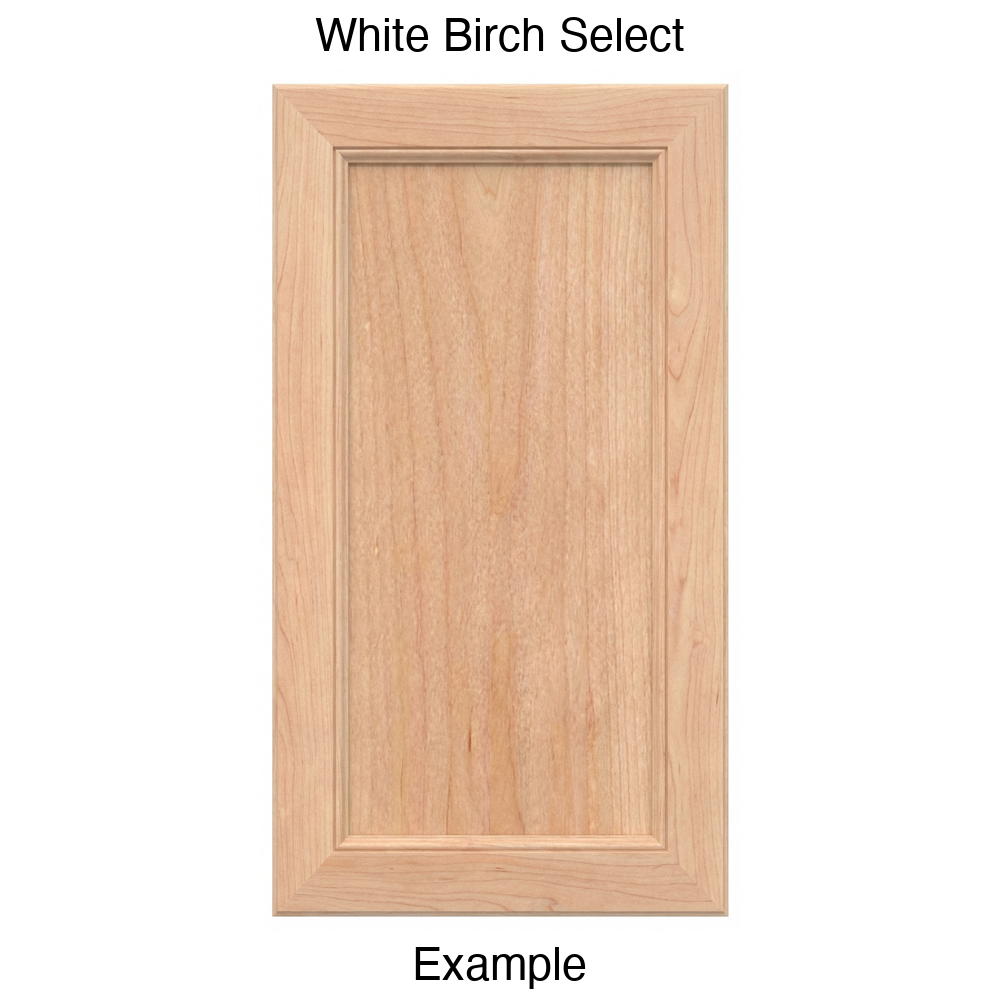 Estrella Recessed Panel Cabinet Door in White Birch Select