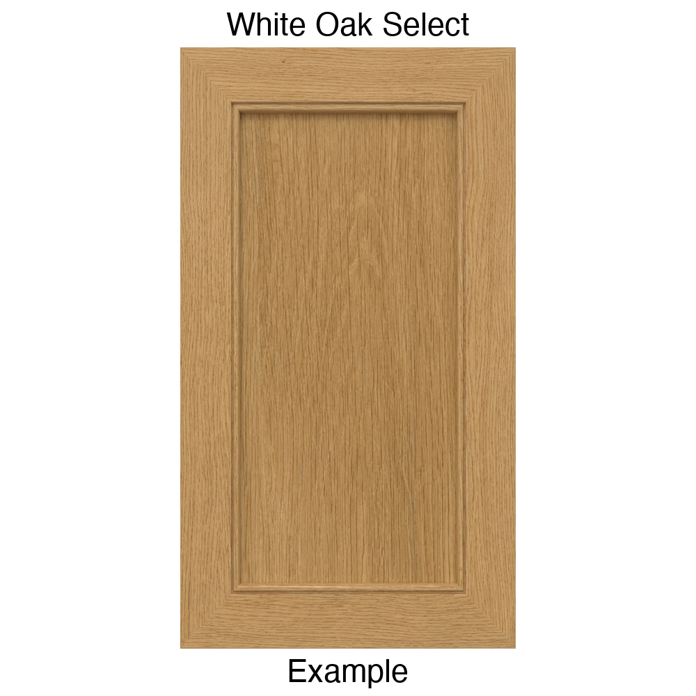 Estrella Recessed Panel Cabinet Door in White Oak Select