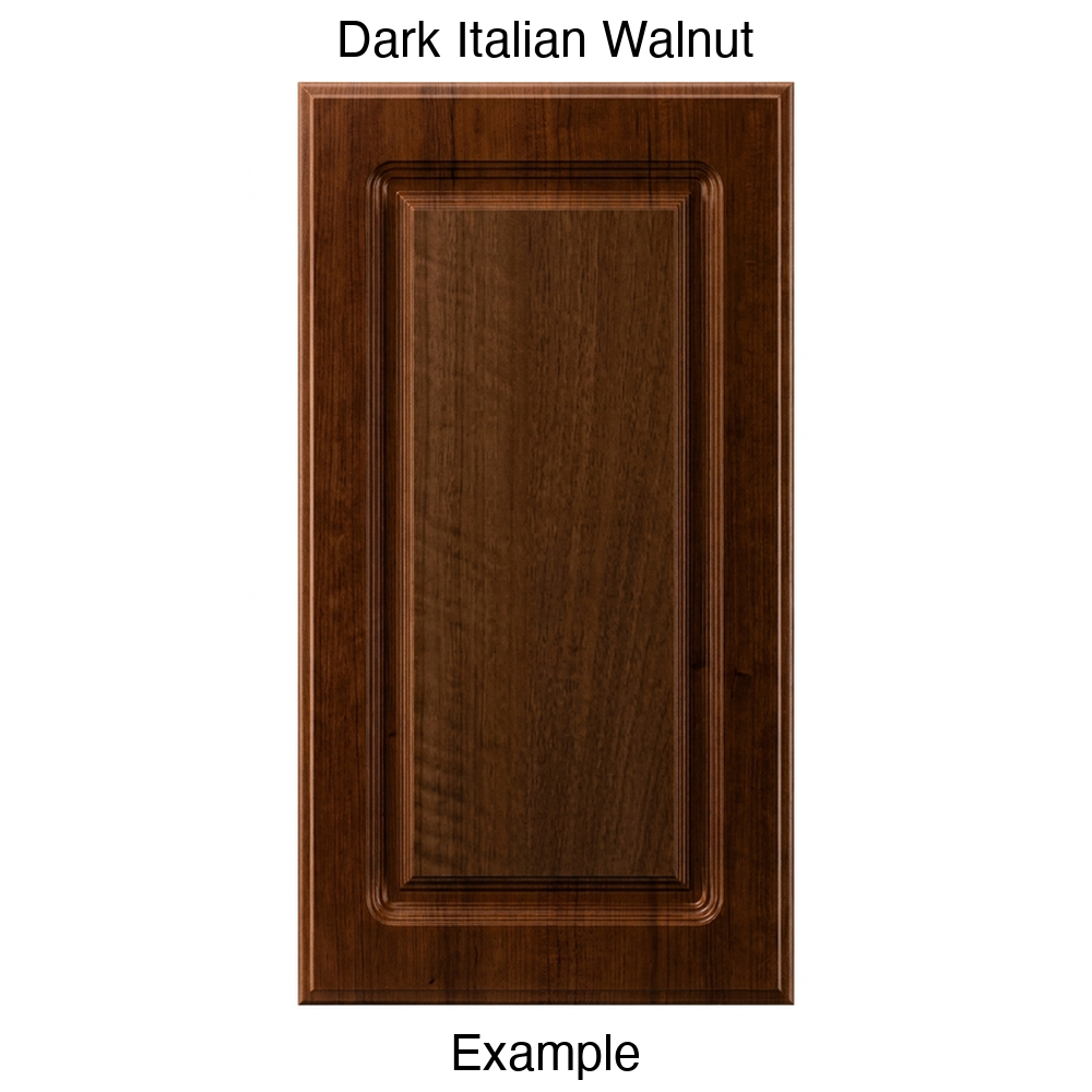 FC712 Raised Panel Thermofoil Cabinet Door in Dark Italian Walnut