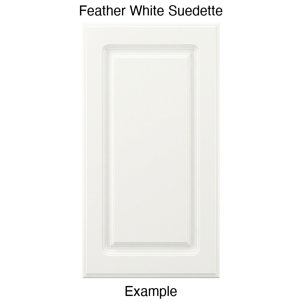 FC712 Raised Panel Thermofoil Cabinet Door in Feather White Suedette