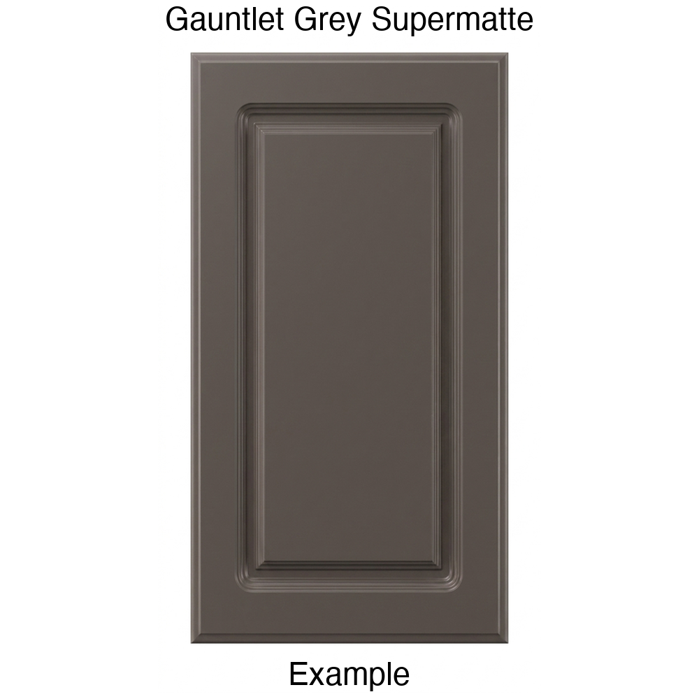 FC712 Raised Panel Thermofoil Cabinet Door in Gauntlet Grey Supermatte