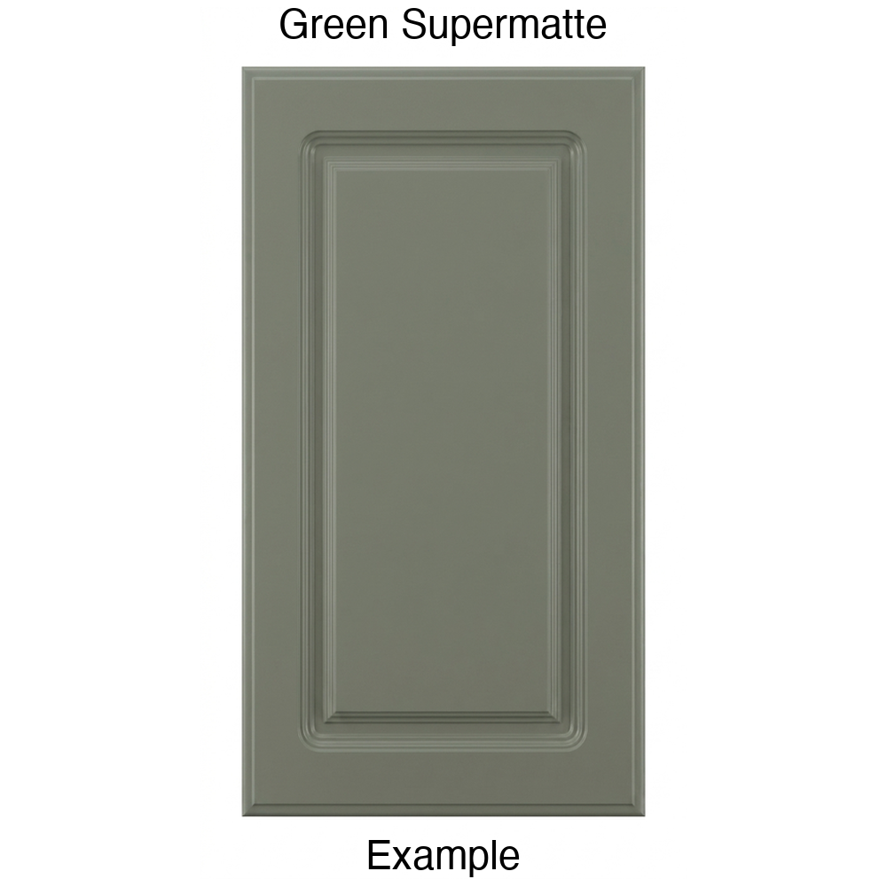 FC712 Raised Panel Thermofoil Cabinet Door in Green Supermatte