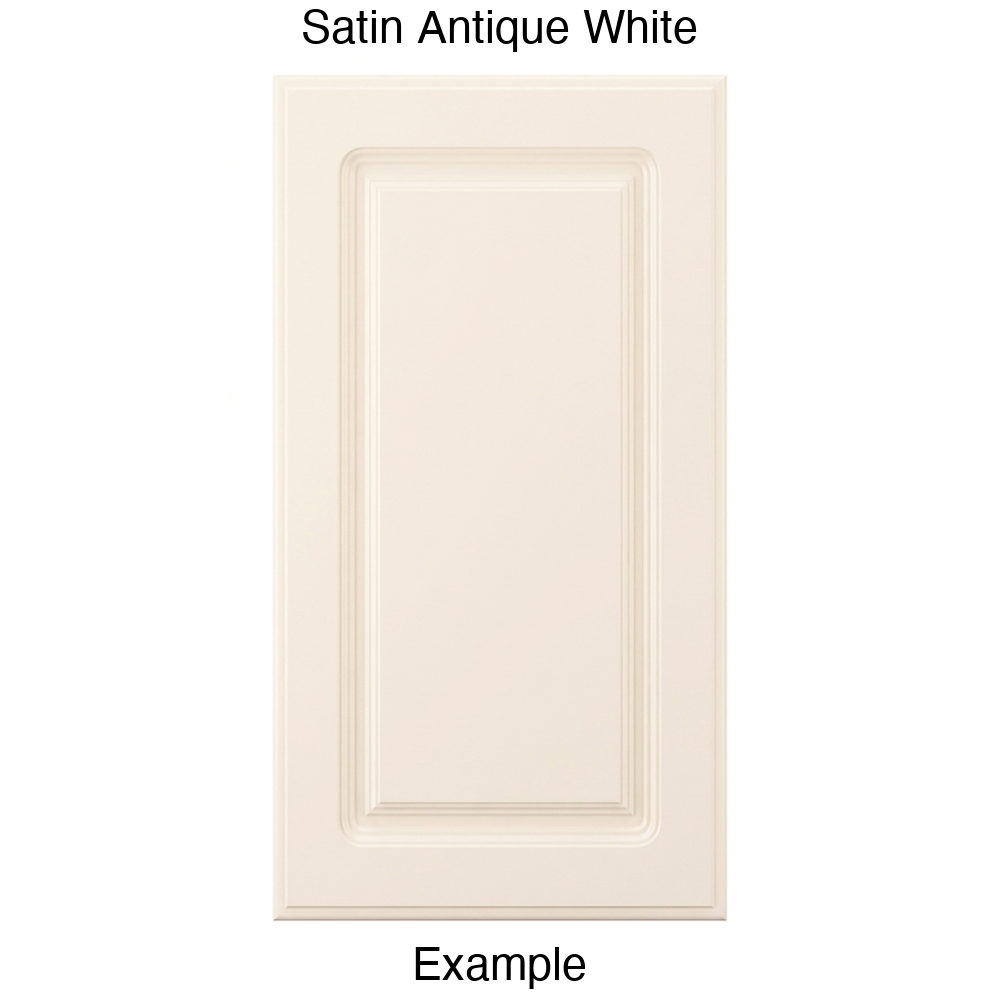 FC712 Raised Panel Thermofoil Cabinet Door in Satin Antique White