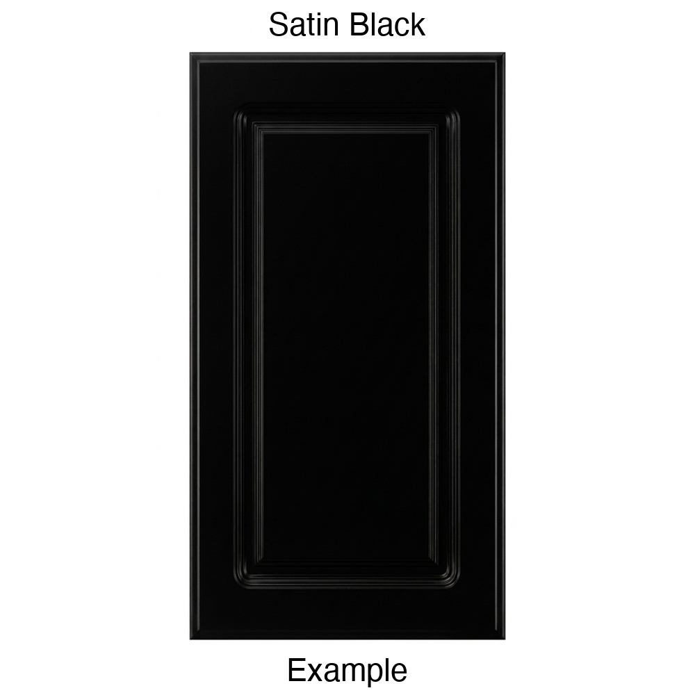 FC712 Raised Panel Thermofoil Cabinet Door in Satin Black