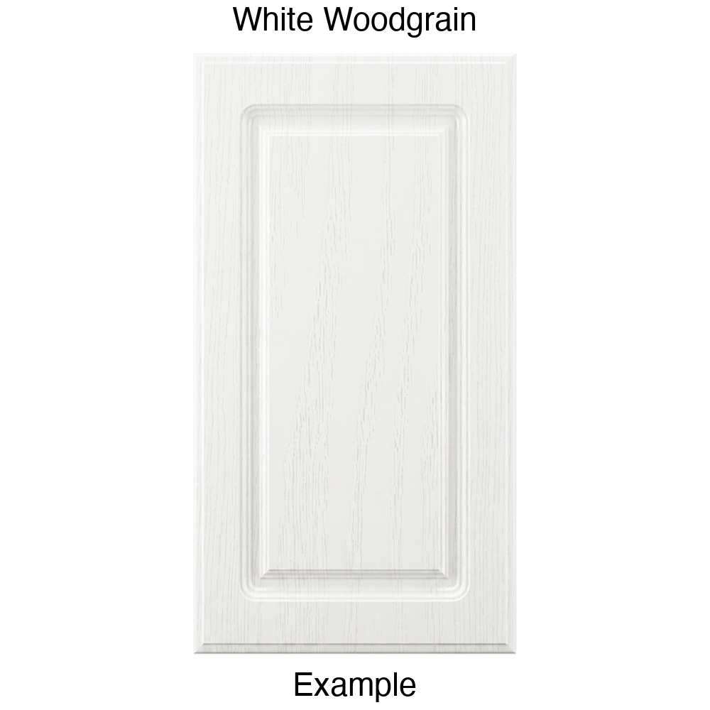 FC712 Raised Panel Thermofoil Cabinet Door in White Woodgrain
