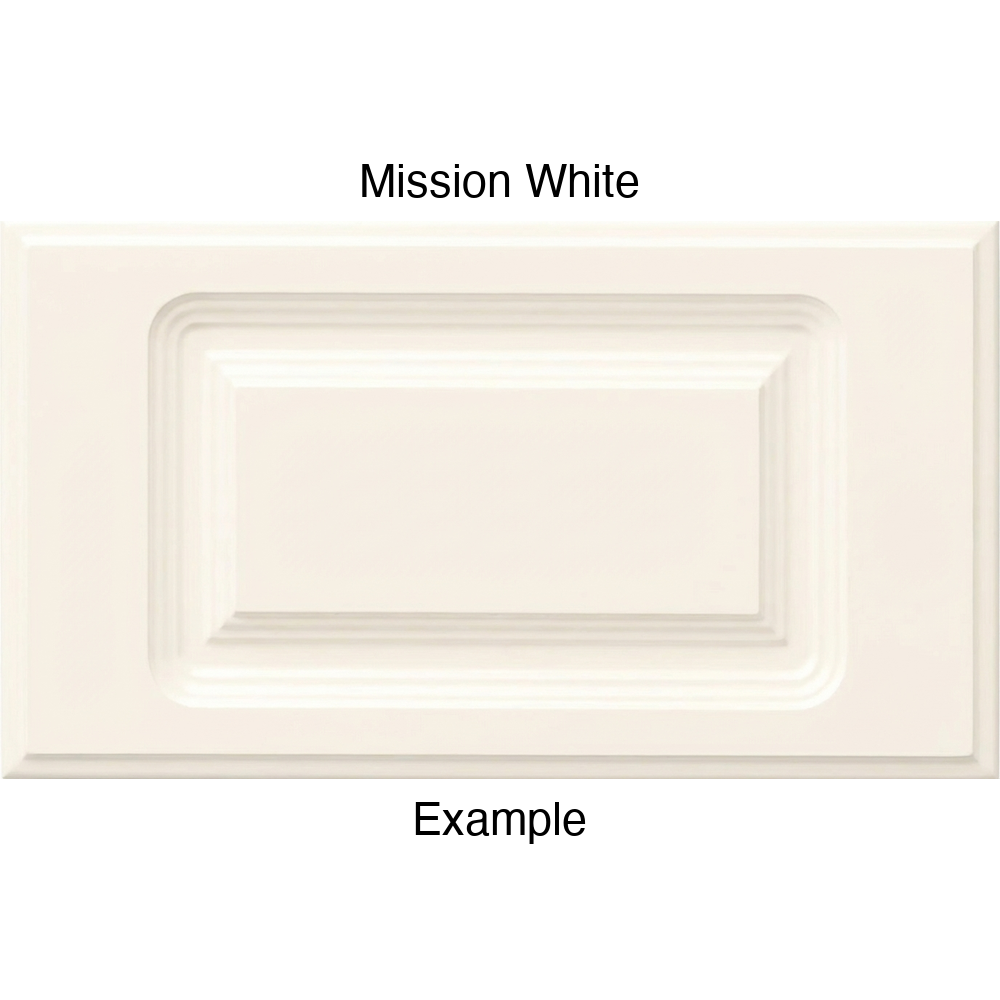 FC714 Thermofoil Drawer Front, Routed, in Mission White