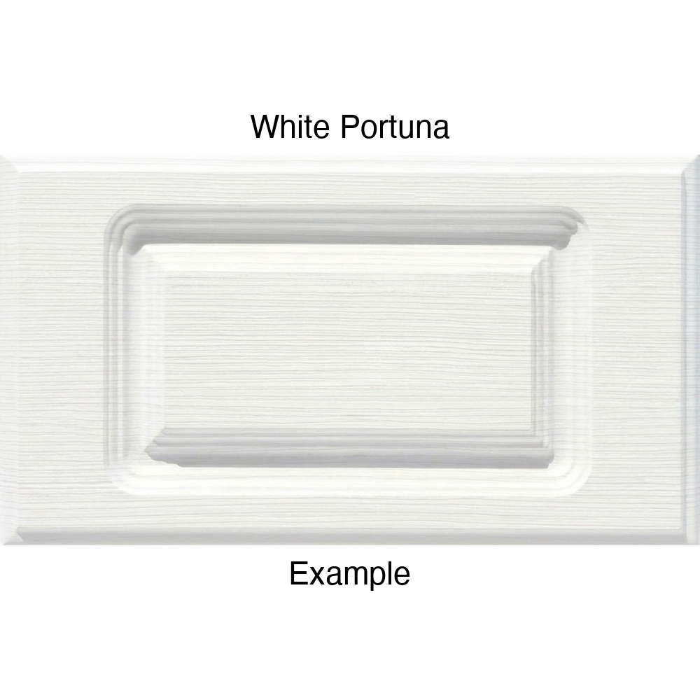 FC714 Thermofoil Drawer Front, Routed, in White Portuna