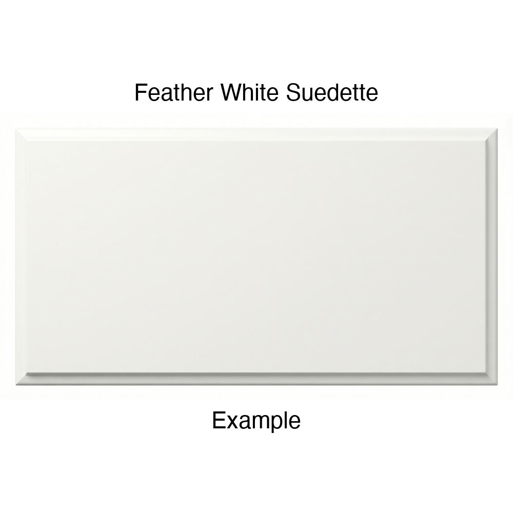 FC714 Thermofoil Drawer Front, Solid, in Feather White Suedette