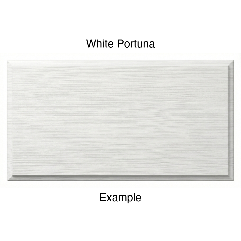 FC714 Thermofoil Drawer Front, Solid, in White Portuna