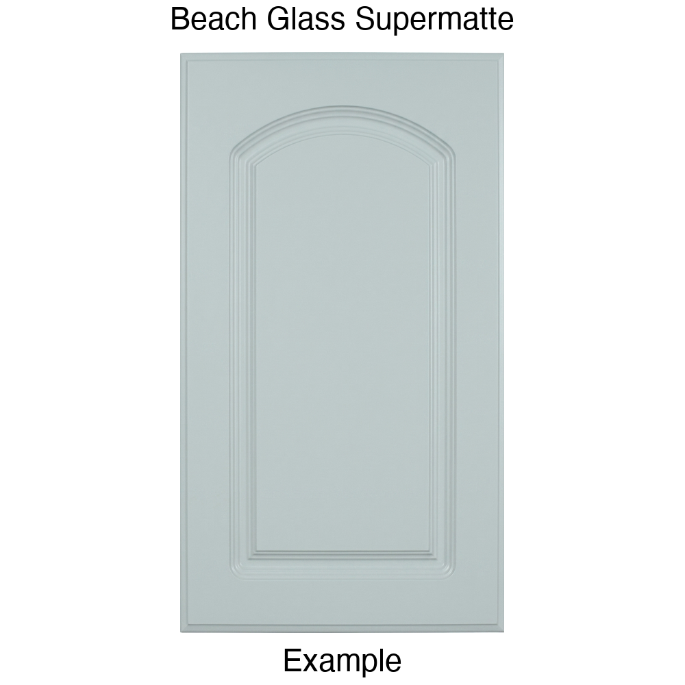 FC716 Arched Raised Panel Thermofoil Cabinet Door in Beach Glass Supermatte