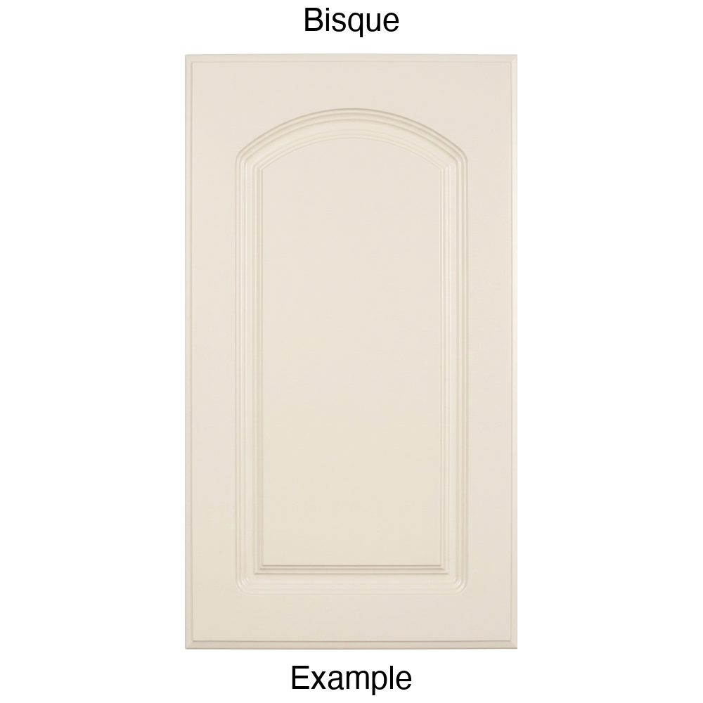 FC716 Arched Raised Panel Thermofoil Cabinet Door in Bisque