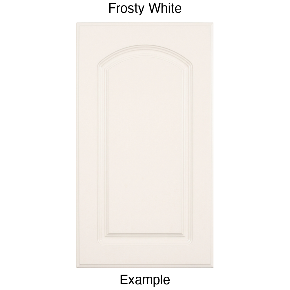 FC716 Arched Raised Panel Thermofoil Cabinet Door in Frosty White