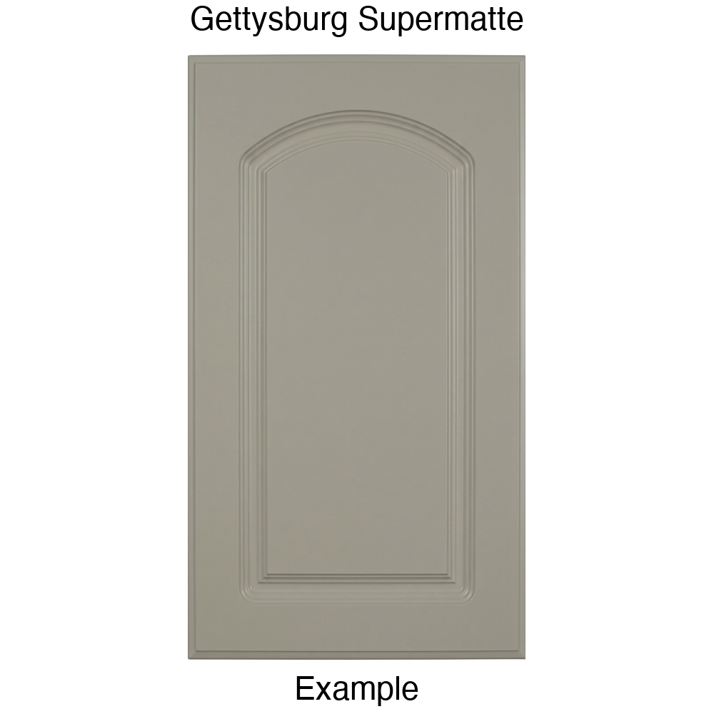 FC716 Arched Raised Panel Thermofoil Cabinet Door in Gettysburg Supermatte