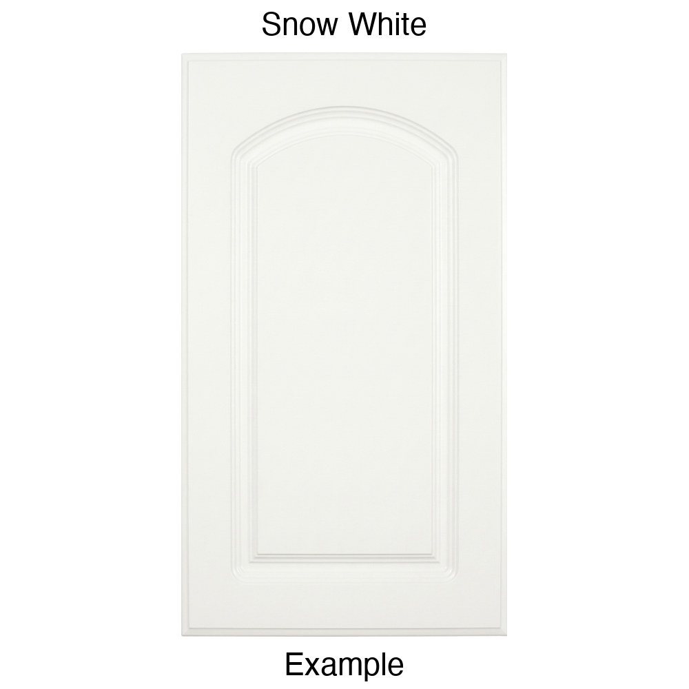 FC716 Arched Raised Panel Thermofoil Cabinet Door in Snow White