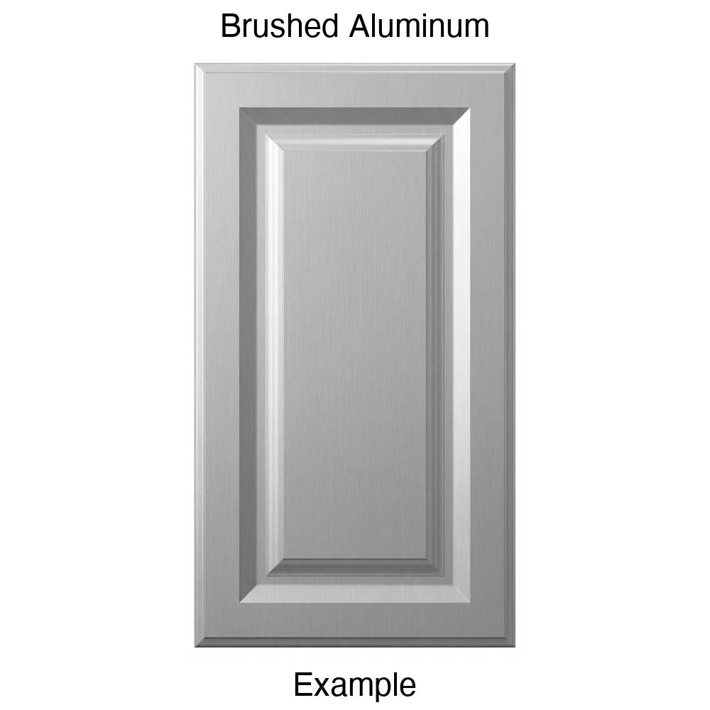 FR556 Raised Panel Thermofoil Cabinet Door in Brushed Aluminum