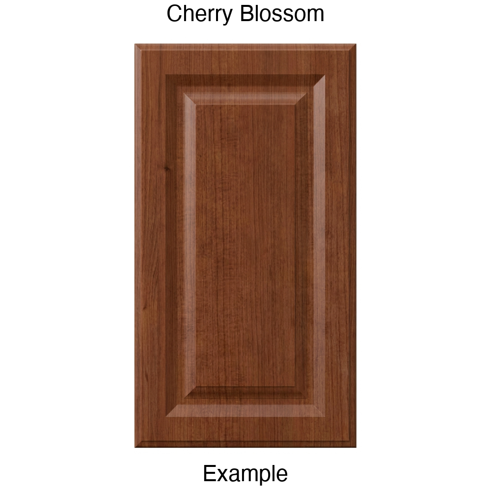 FR556 Raised Panel Thermofoil Cabinet Door in Cherry Blossom