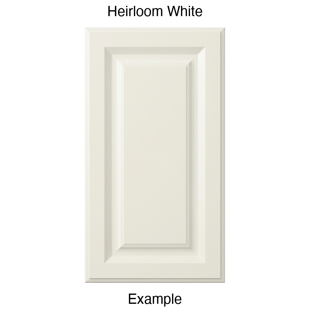 FR556 Raised Panel Thermofoil Cabinet Door in Heirloom White