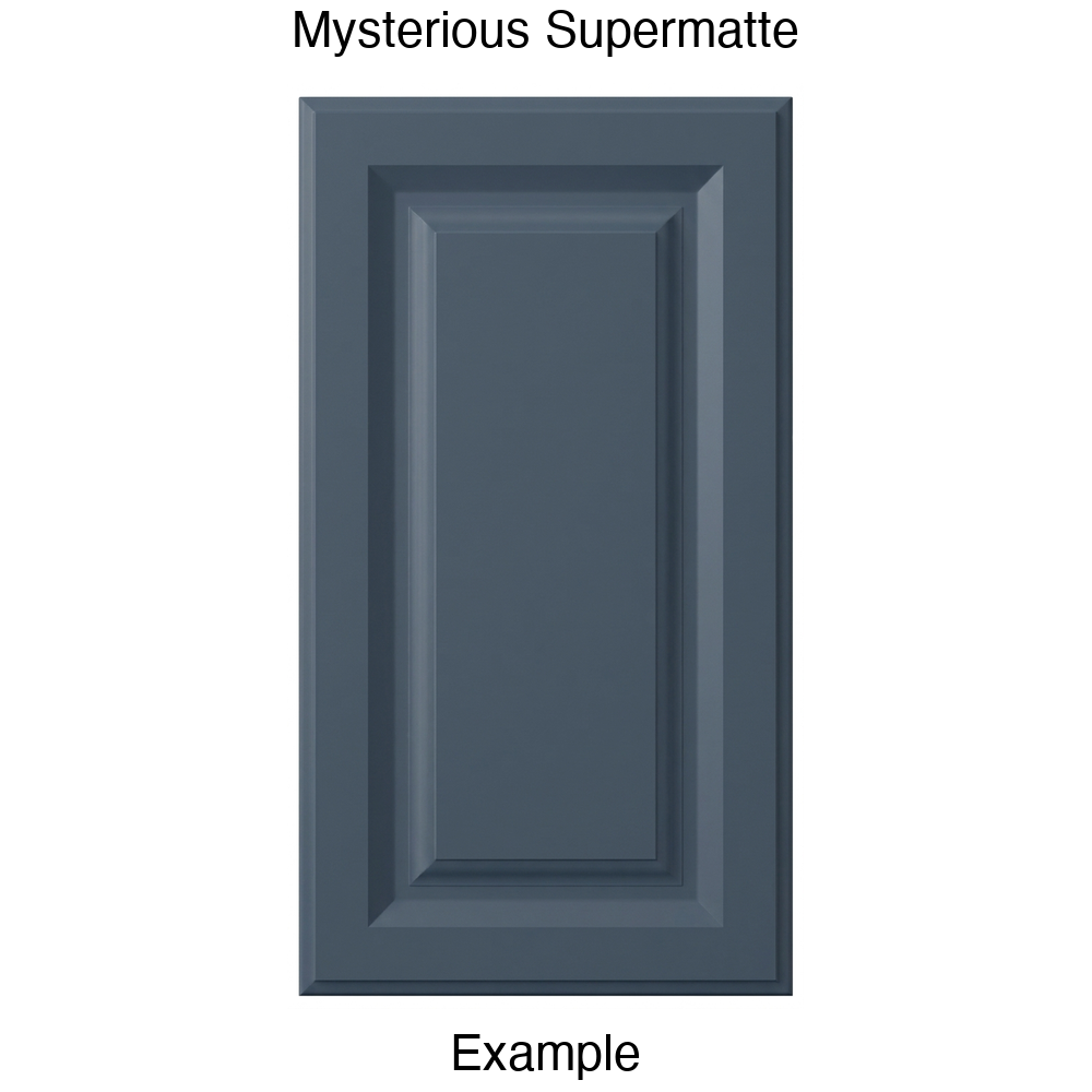 FR556 Raised Panel Thermofoil Cabinet Door in Mysterious Supermatte