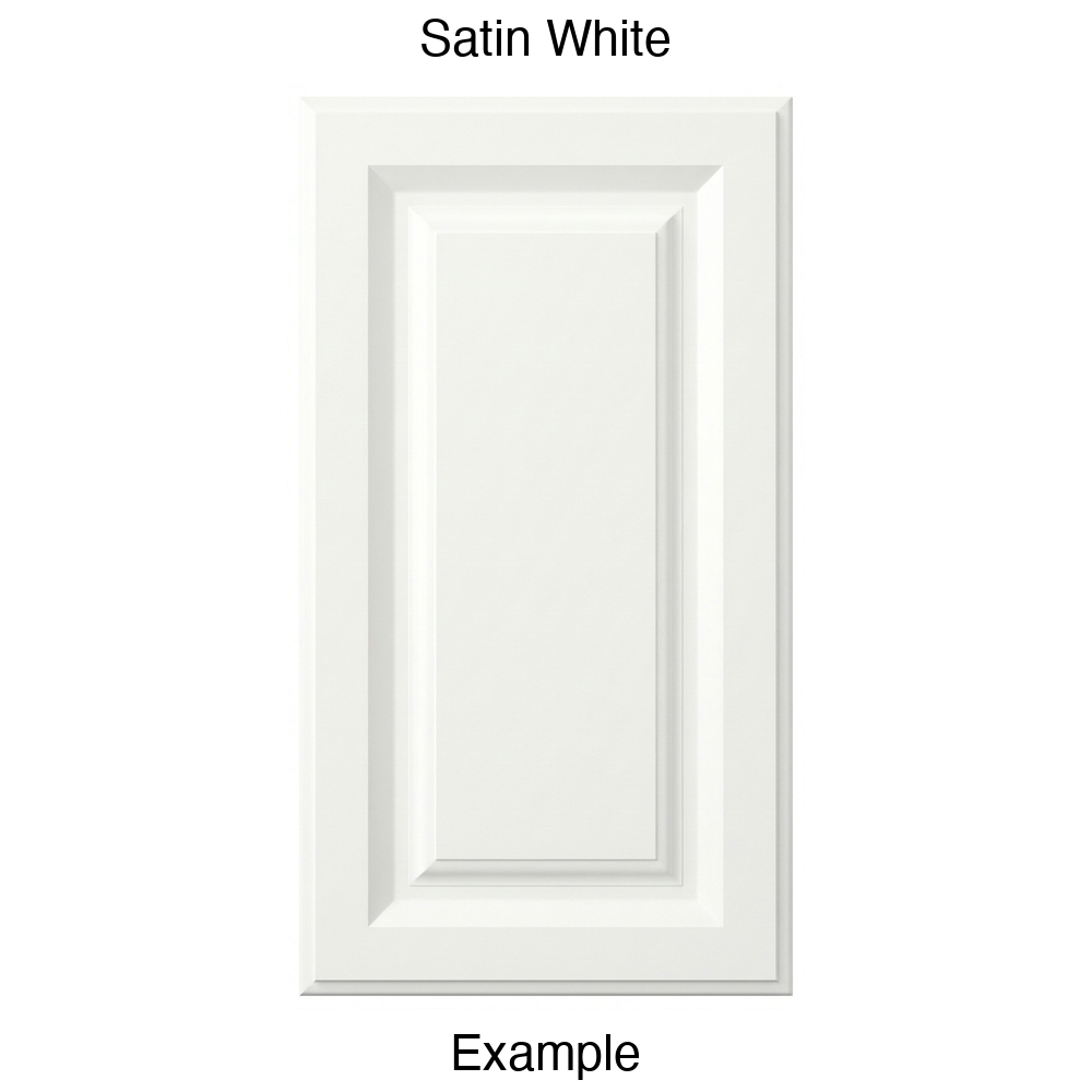 FR556 Raised Panel Thermofoil Cabinet Door in Satin White