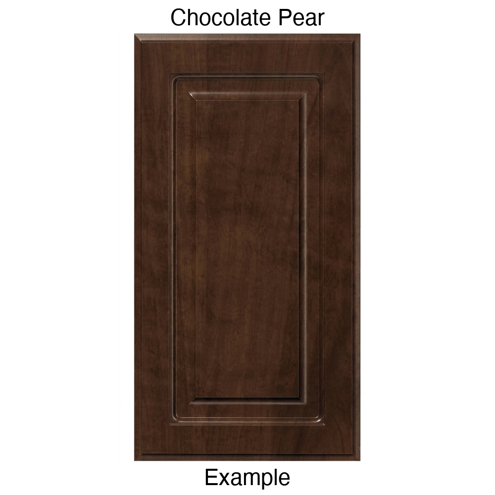 FS742 Raised Panel Thermofoil Cabinet Door in Chocolate Pear