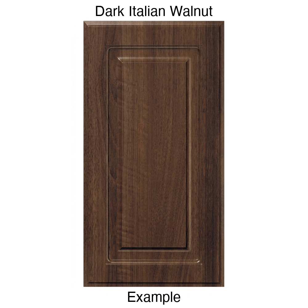 FS742 Raised Panel Thermofoil Cabinet Door in Dark Italian Walnut