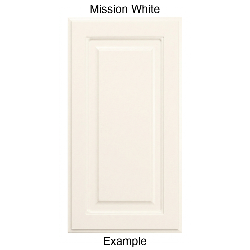 FS742 Raised Panel Thermofoil Cabinet Door in Mission White