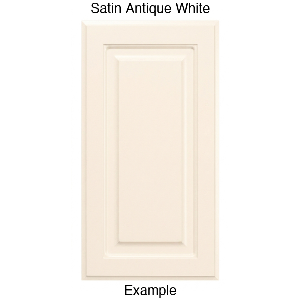 FS742 Raised Panel Thermofoil Cabinet Door in Satin Antique White