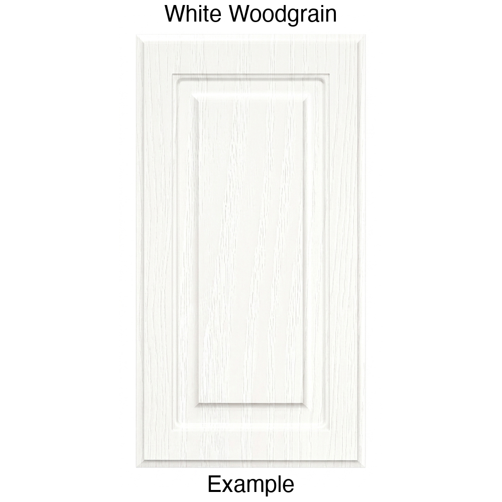 FS742 Raised Panel Thermofoil Cabinet Door in White Woodgrain