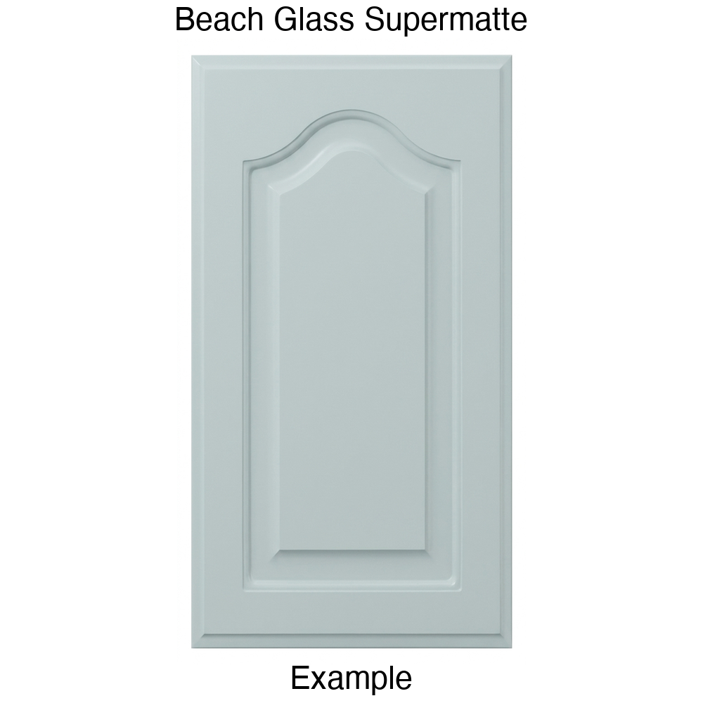 FS744 Cathedral Raised Panel Thermofoil Cabinet Door in Beach Glass Supermatte