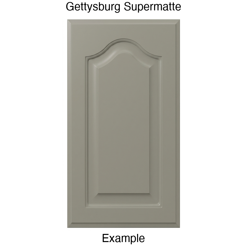 FS744 Cathedral Raised Panel Thermofoil Cabinet Door in Gettysburg Supermatte