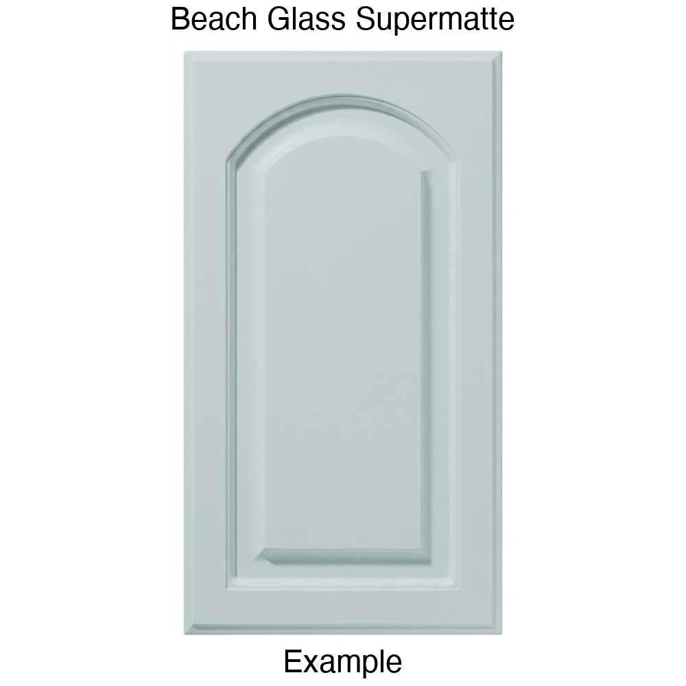 FS746 Arched Raised Panel Thermofoil Cabinet Door in Beach Glass Supermatte