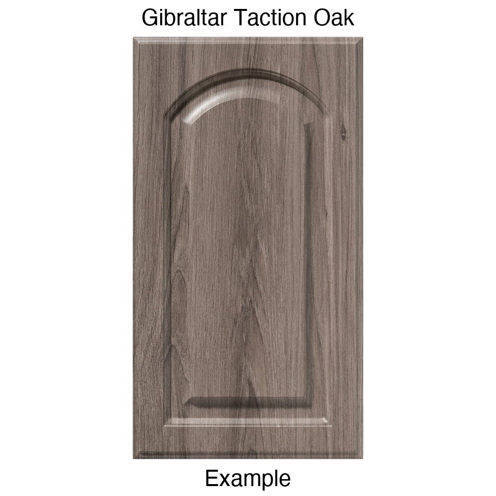 FS746 Arched Raised Panel Thermofoil Cabinet Door in Gibraltar Taction Oak