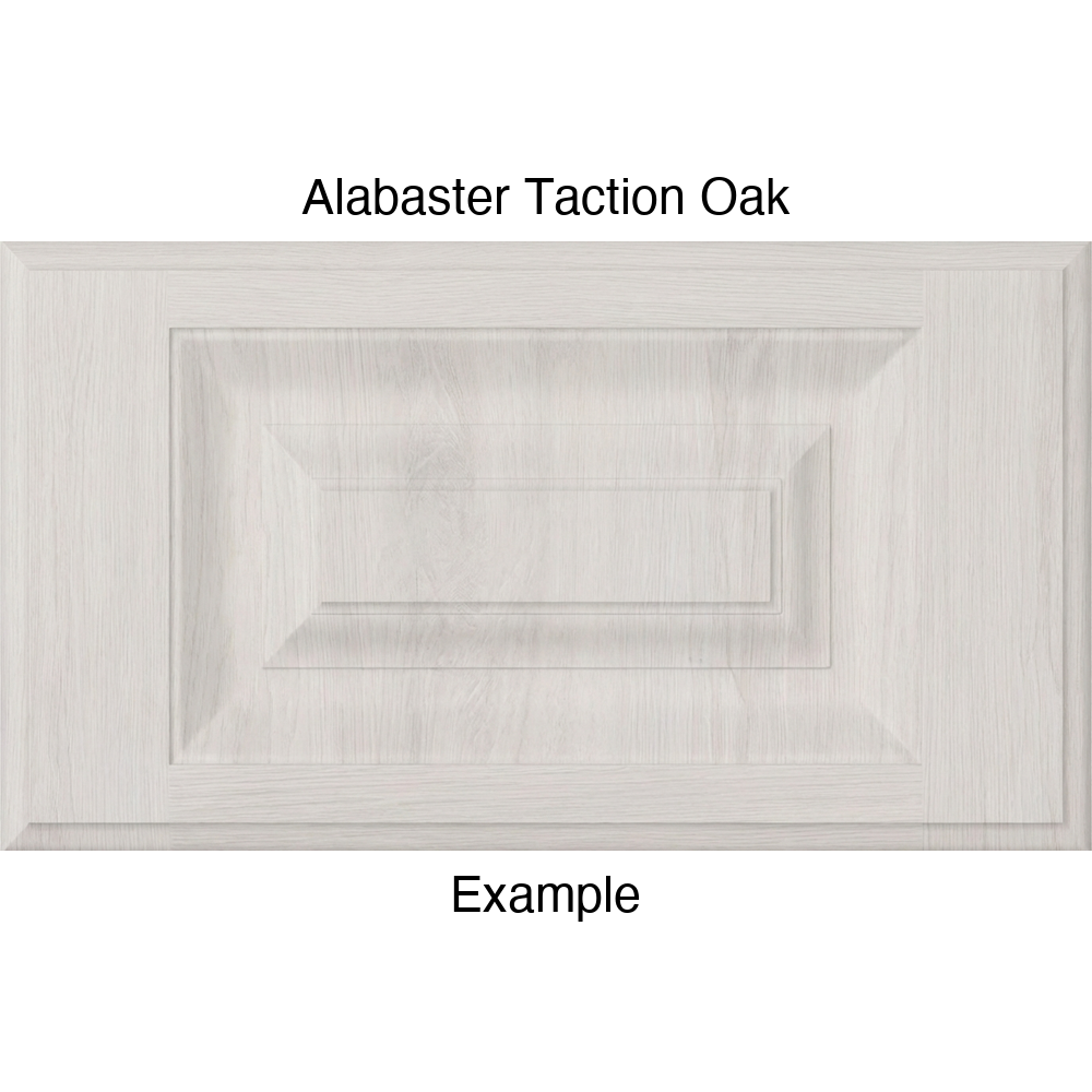 FS842 Thermofoil Drawer Front, Routed, in Alabaster Taction Oak