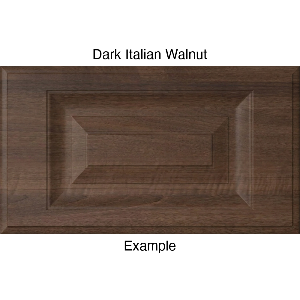 FS842 Thermofoil Drawer Front, Routed, in Dark Italian Walnut