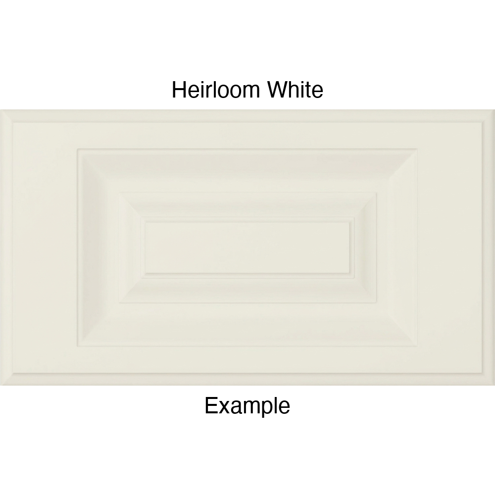 FS842 Thermofoil Drawer Front, Routed, in Heirloom White