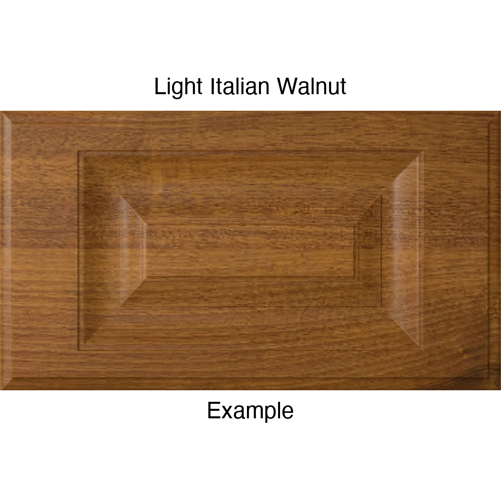 FS842 Thermofoil Drawer Front, Routed, in Light Italian Walnut
