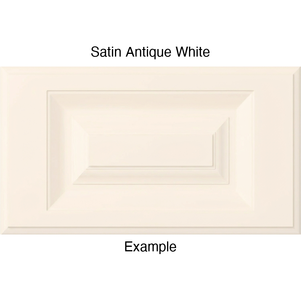 FS842 Thermofoil Drawer Front, Routed, in Satin Antique White