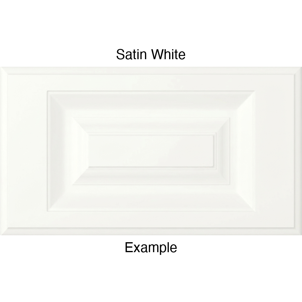FS842 Thermofoil Drawer Front, Routed, in Satin White