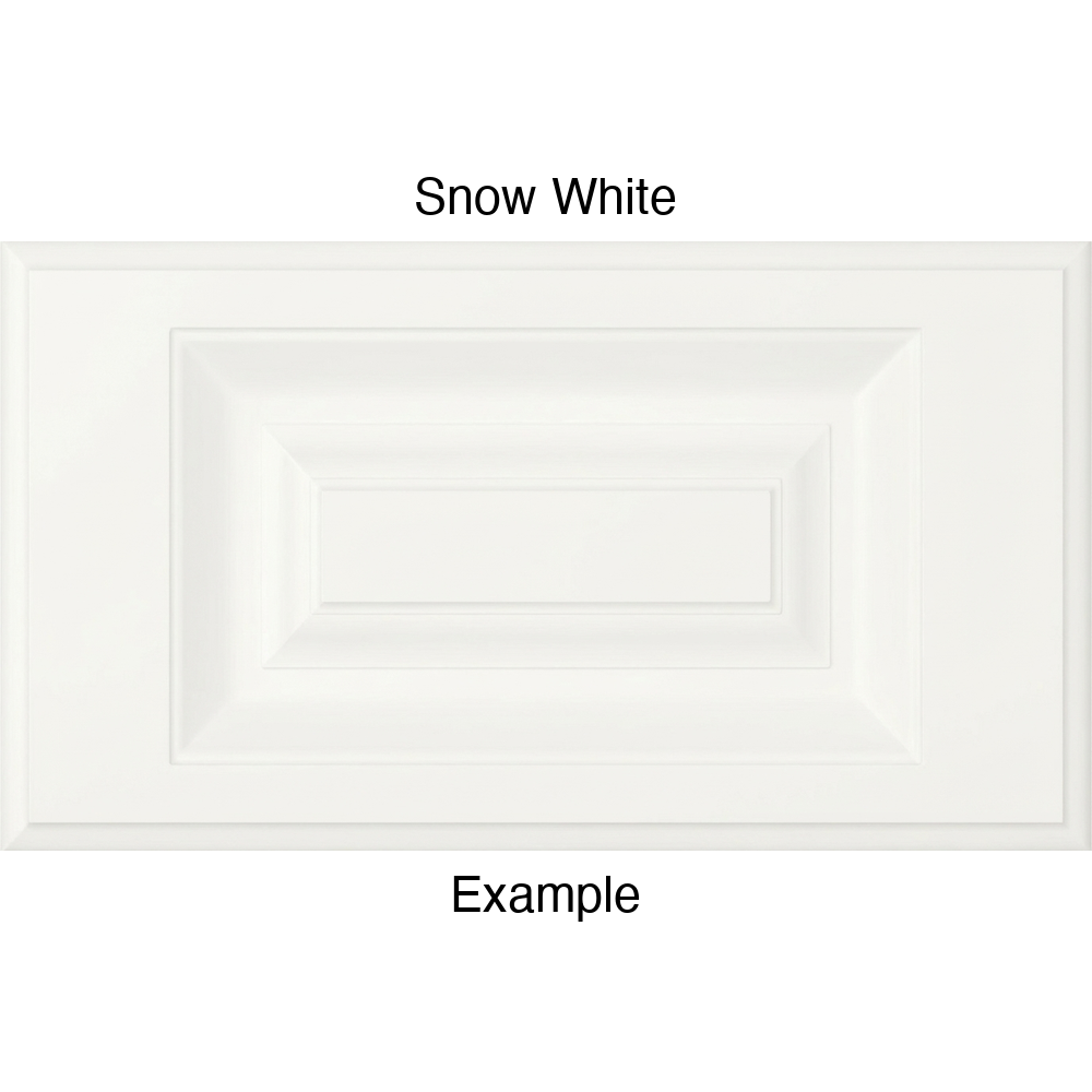 FS842 Thermofoil Drawer Front, Routed, in Snow White
