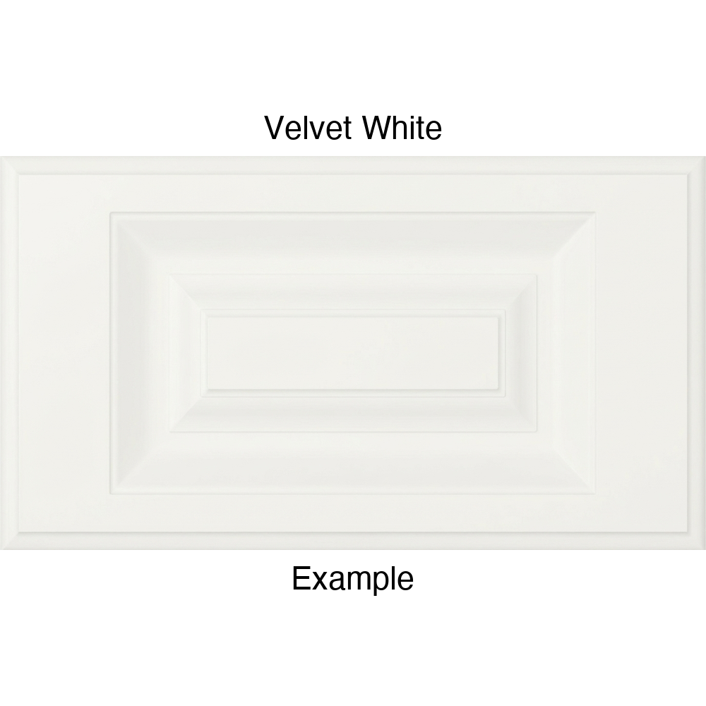 FS842 Thermofoil Drawer Front, Routed, in Velvet White