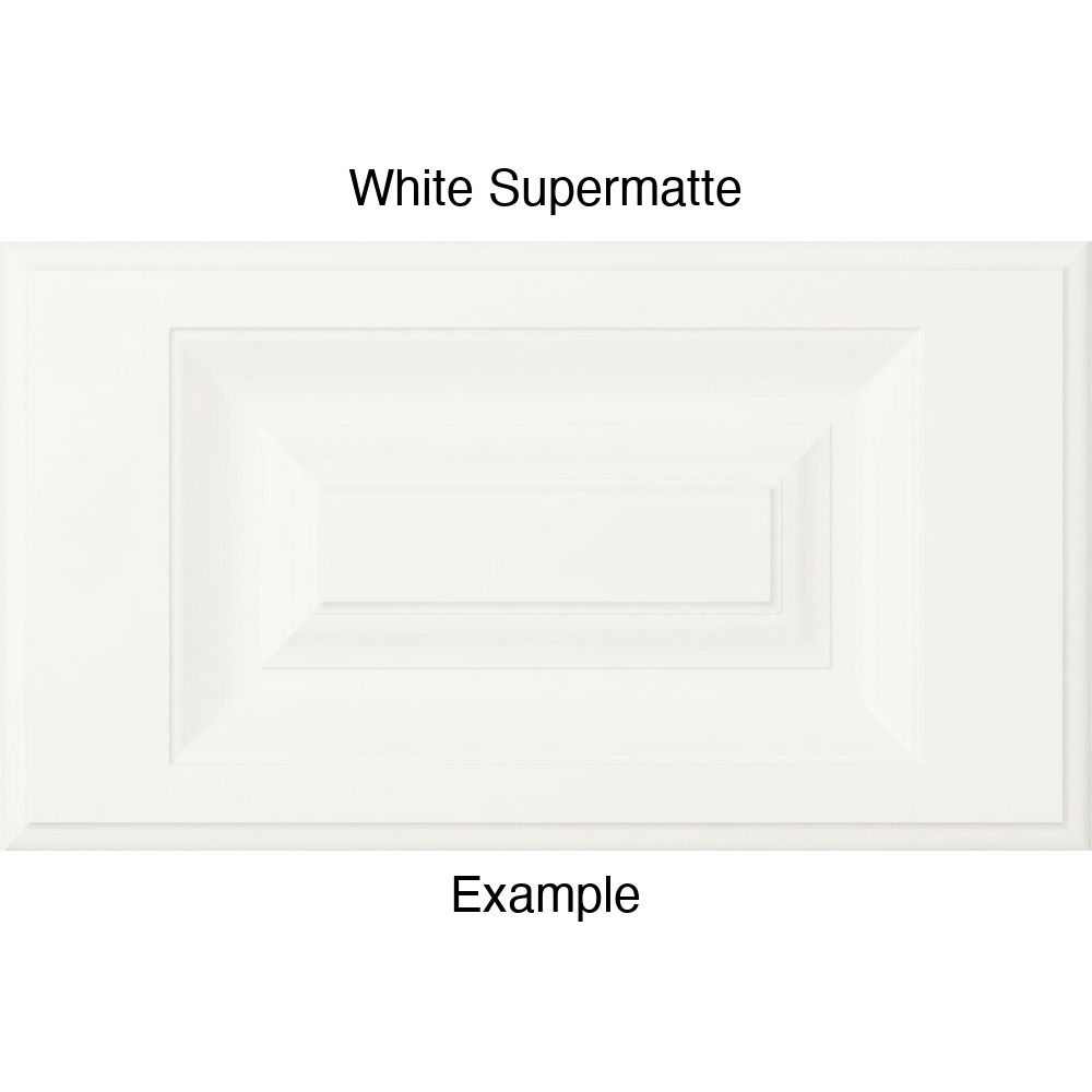 FS842 Thermofoil Drawer Front, Routed, in White Supermatte