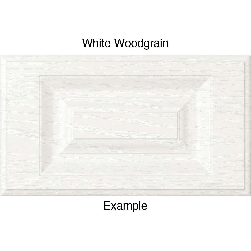 FS842 Thermofoil Drawer Front, Routed, in White Woodgrain