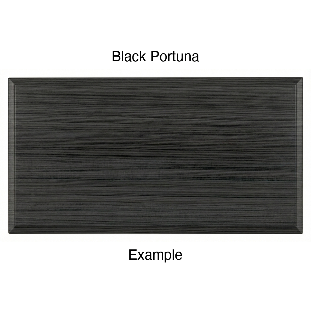 FS842 Thermofoil Drawer Front, Solid, in Black Portuna