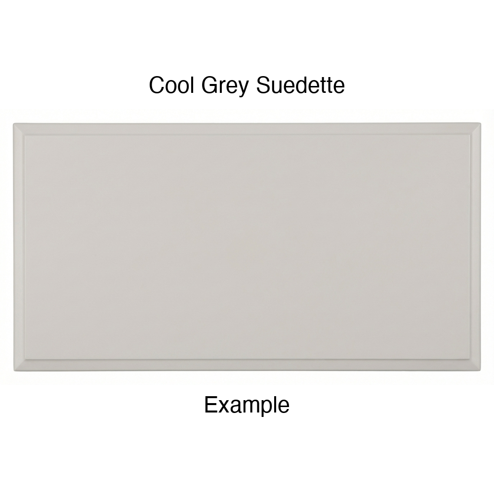 FS842 Thermofoil Drawer Front, Solid, in Cool Grey Suedette