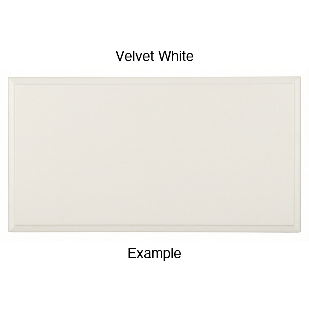 FS842 Thermofoil Drawer Front, Solid, in Velvet White