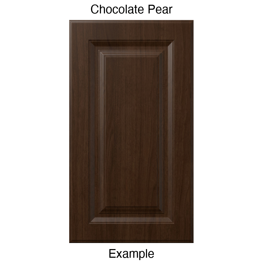 FS842 Raised Panel Thermofoil Cabinet Door in Chocolate Pear